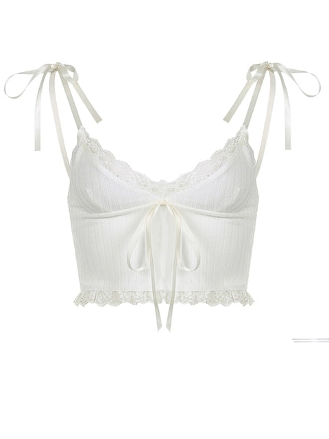 Lace Trim Crop Top
