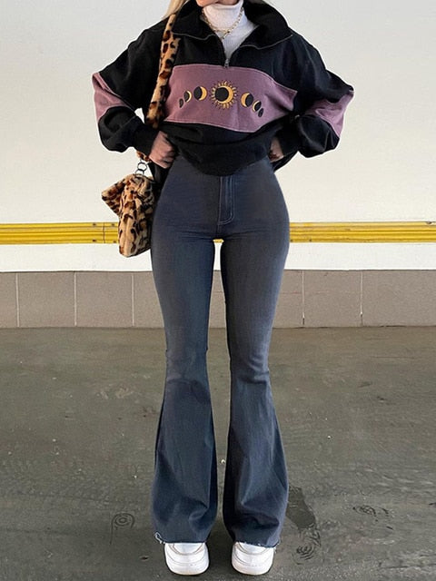 Flare Wide Leg Jeans Women