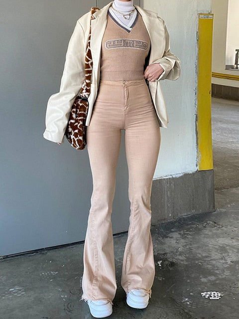 Flare Wide Leg Jeans Women