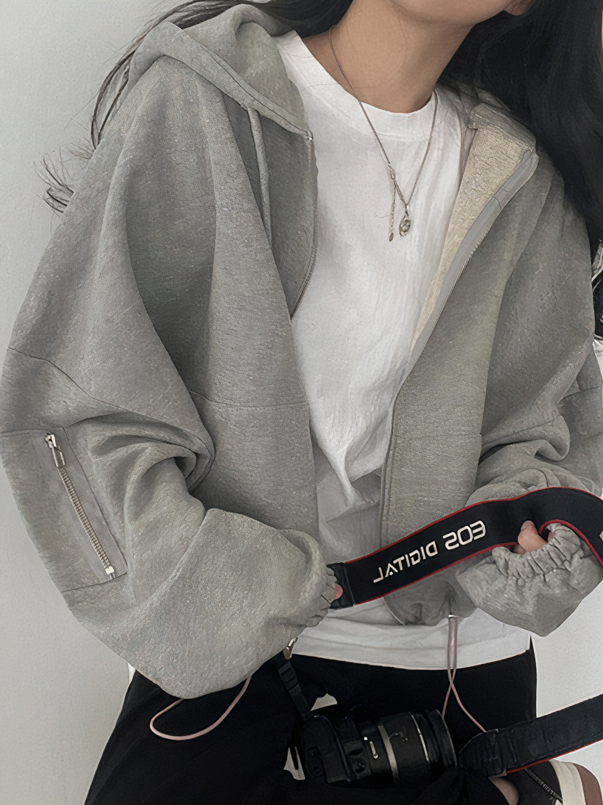 Simple Zipper Oversize Hoodie
