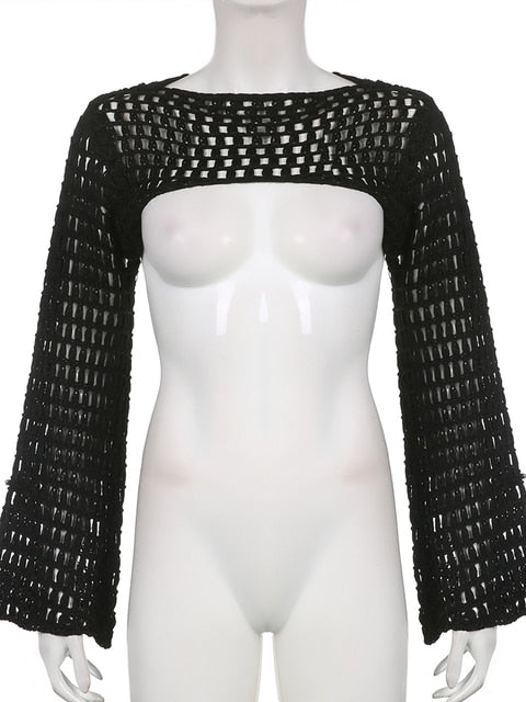 Hollow Out Knit Pullover