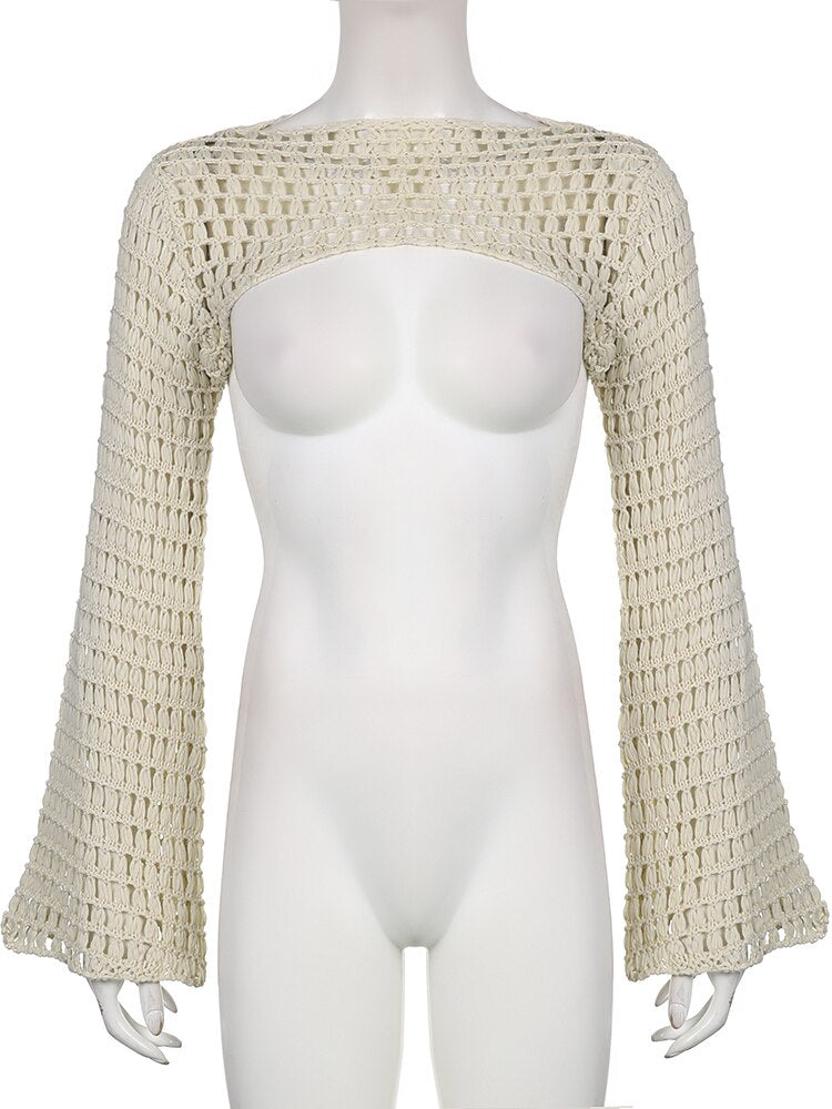 Hollow Out Knit Pullover