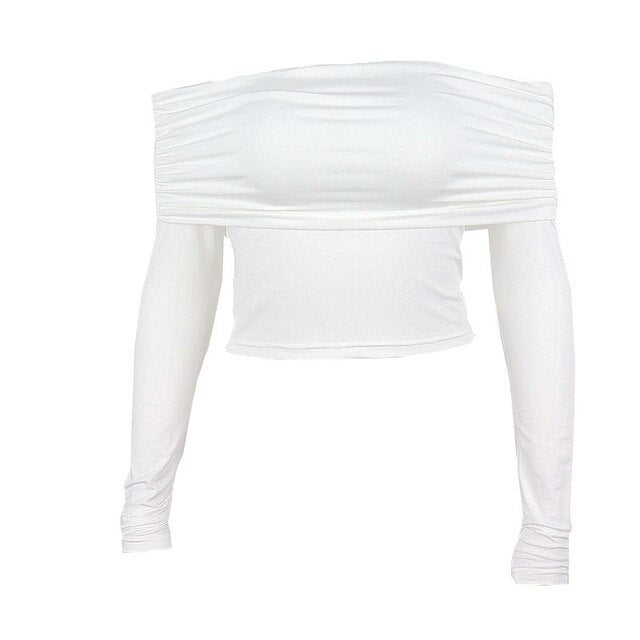 Off-shoulder T-shirt