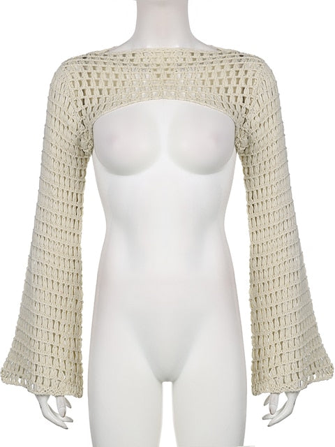 Hollow Out Knit Pullover