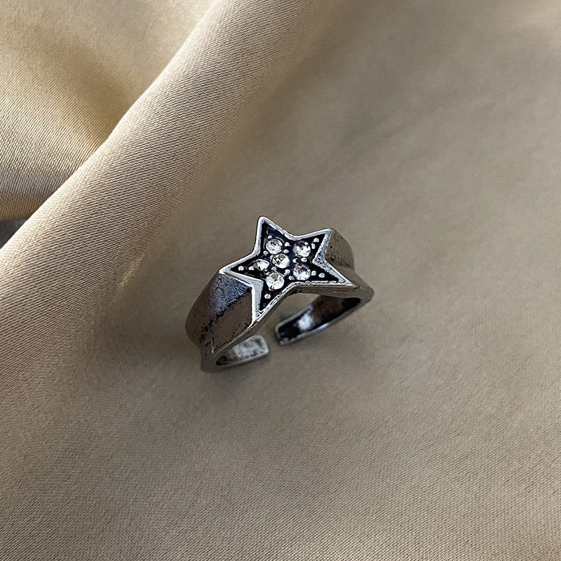 Rhinestone Star Ring