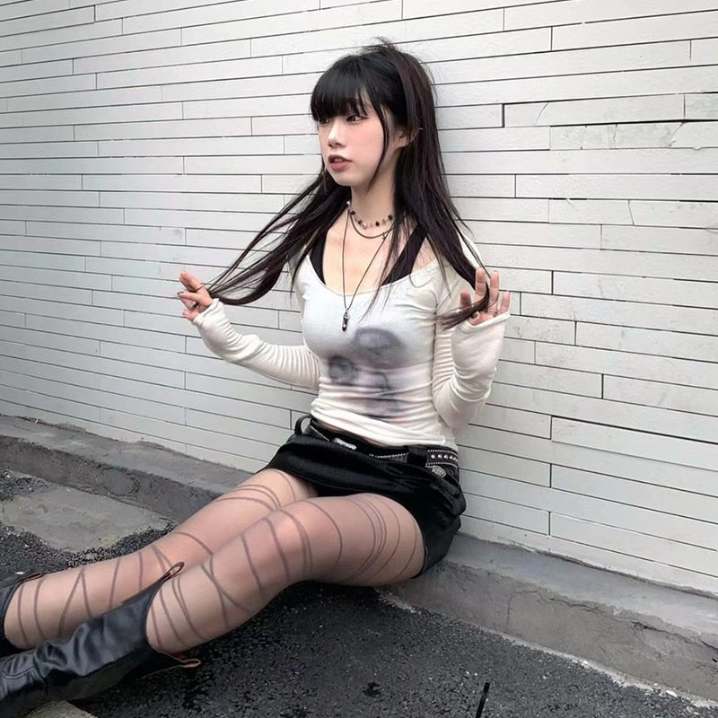 Grunge Mesh Top