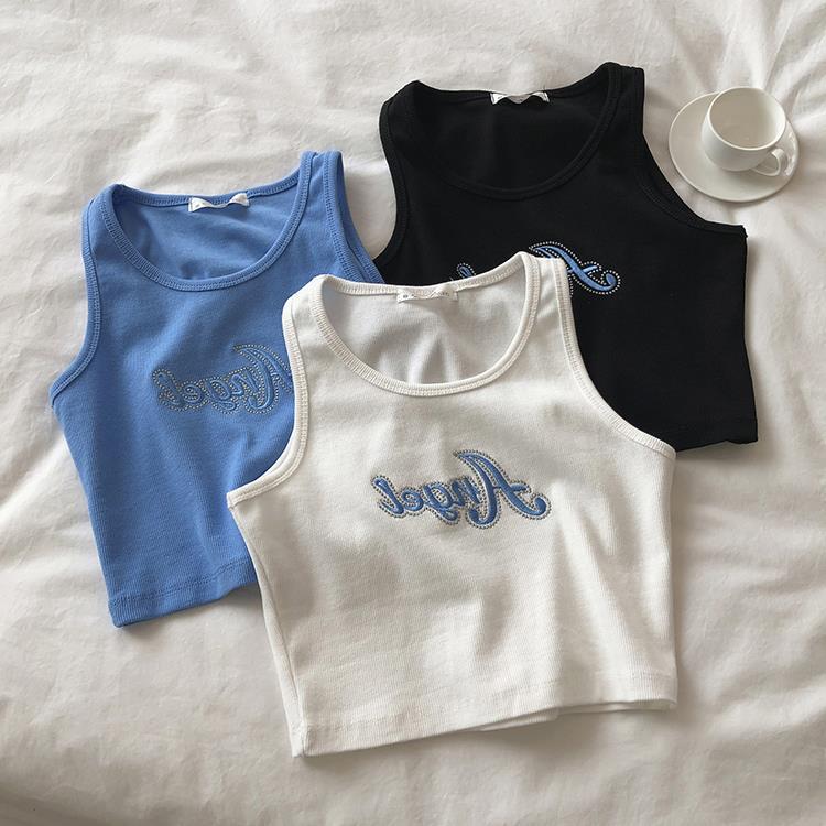Embroided High Waist Crop Top
