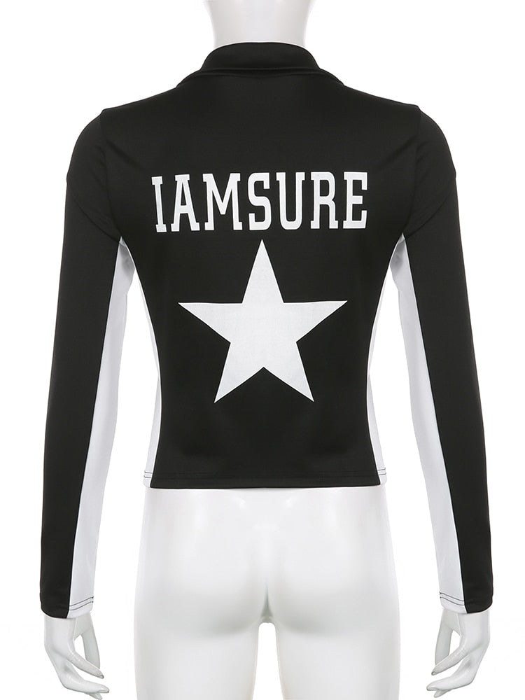 Star Zip Up Sweater
