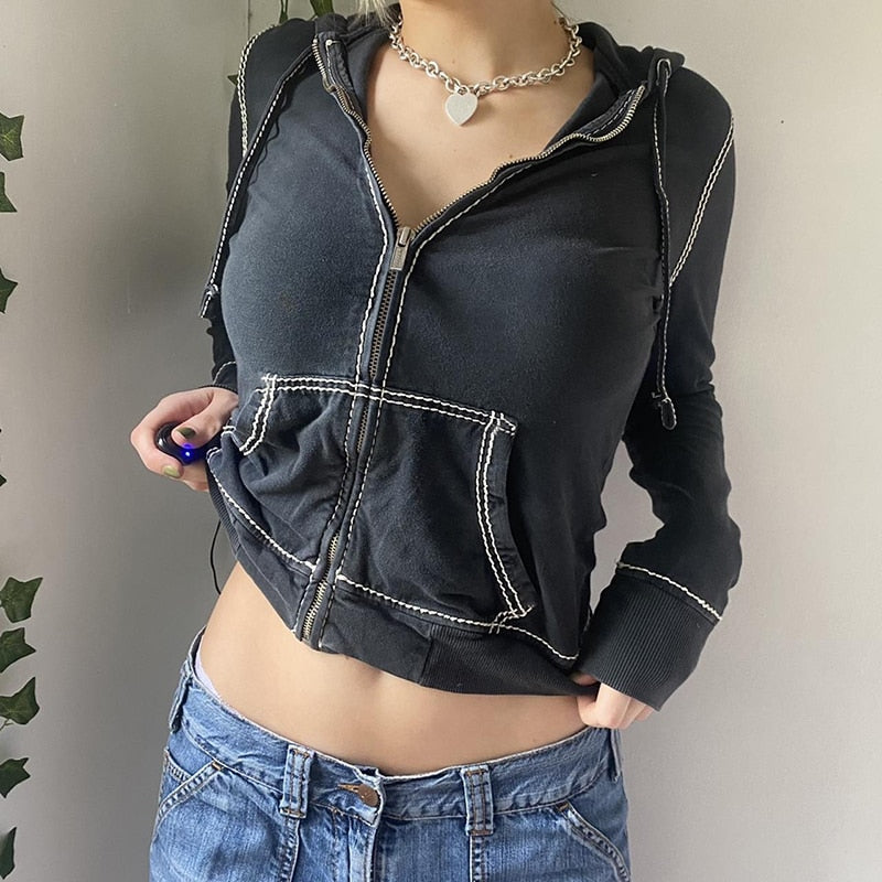 Thread Zip Up Hoodie