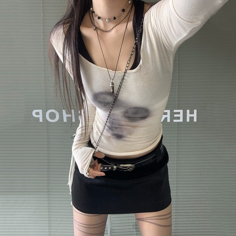 Grunge Mesh Top