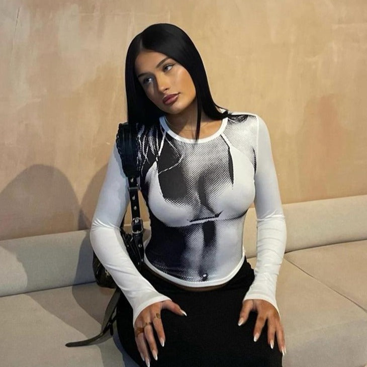 Graphic Long Sleeve Top