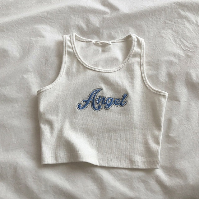 Embroided High Waist Crop Top