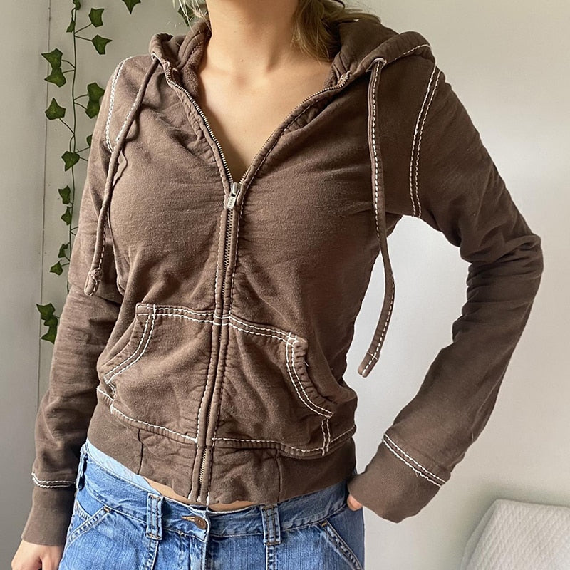Thread Zip Up Hoodie
