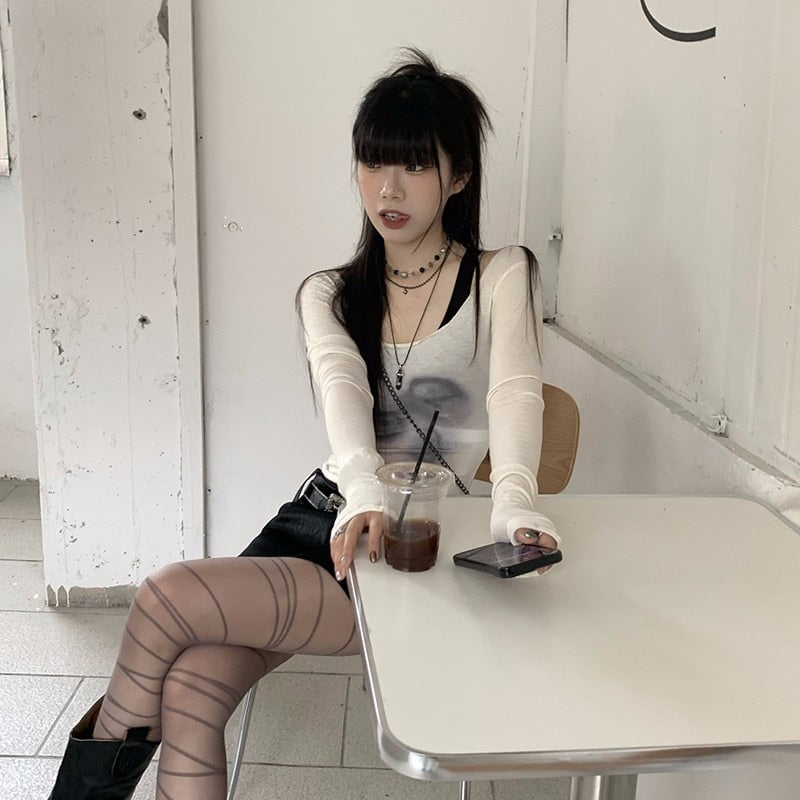 Grunge Mesh Top