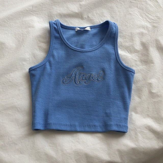 Embroided High Waist Crop Top