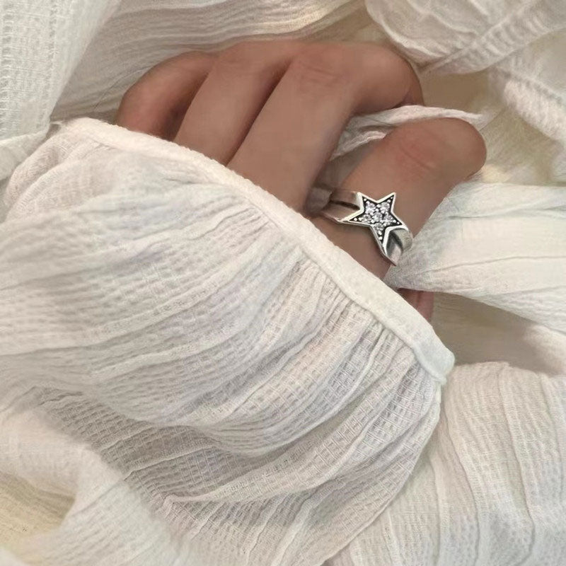 Rhinestone Star Ring