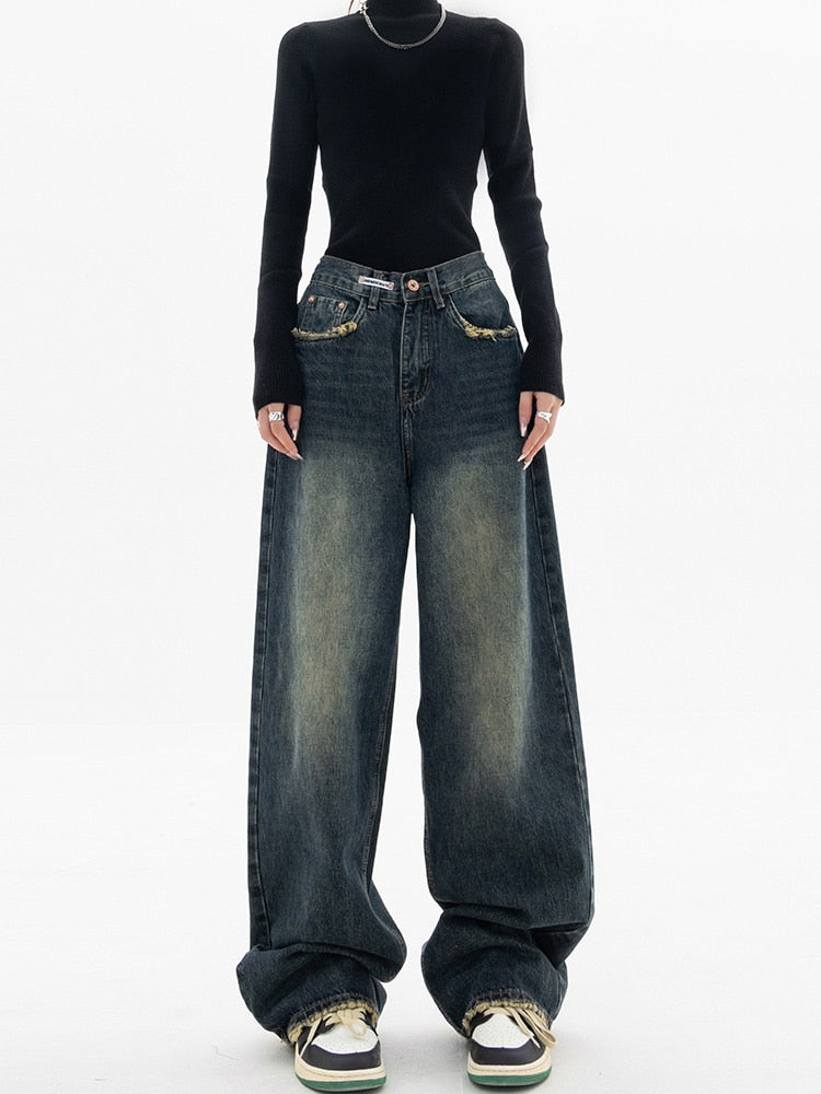 High Waist Washed Jeans