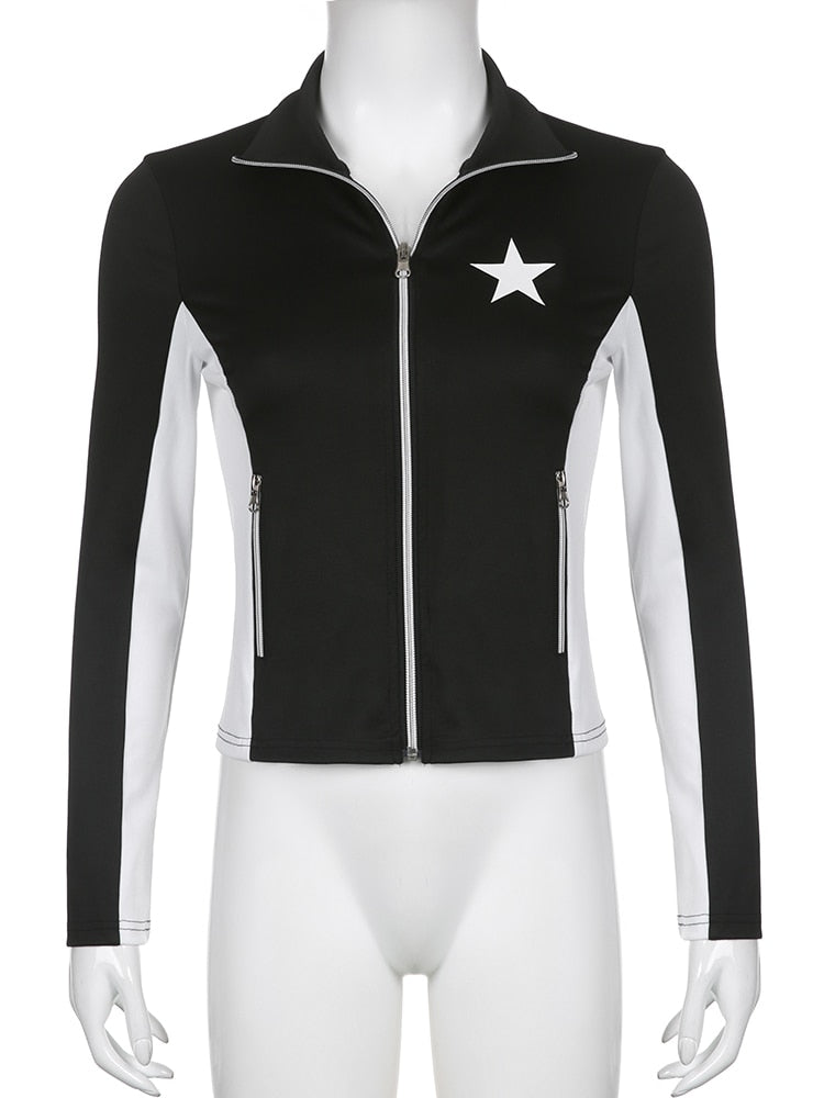 Star Zip Up Sweater