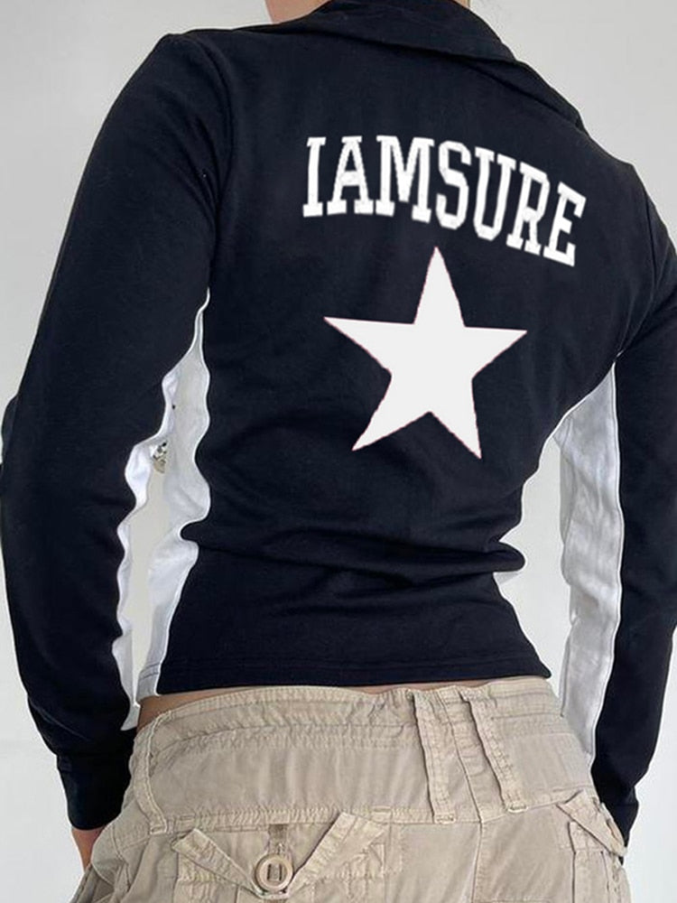 Star Zip Up Sweater